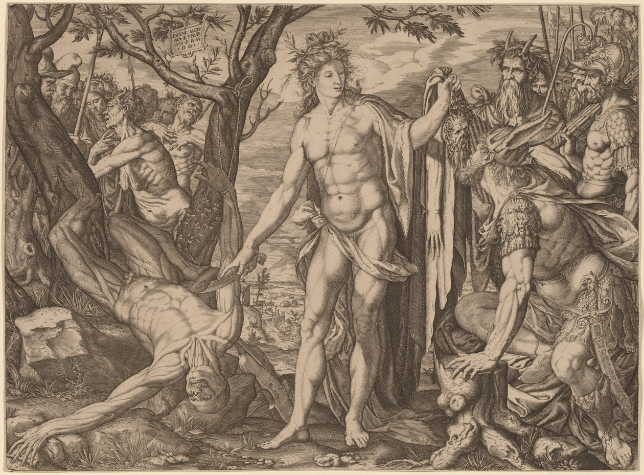 Apollo és Marsyas alkotó: Melchior Meier