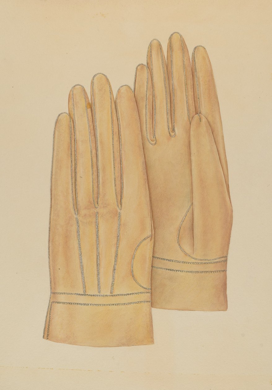 Férfi kesztyű, c. 1938. alkotó: Melita Hofmann