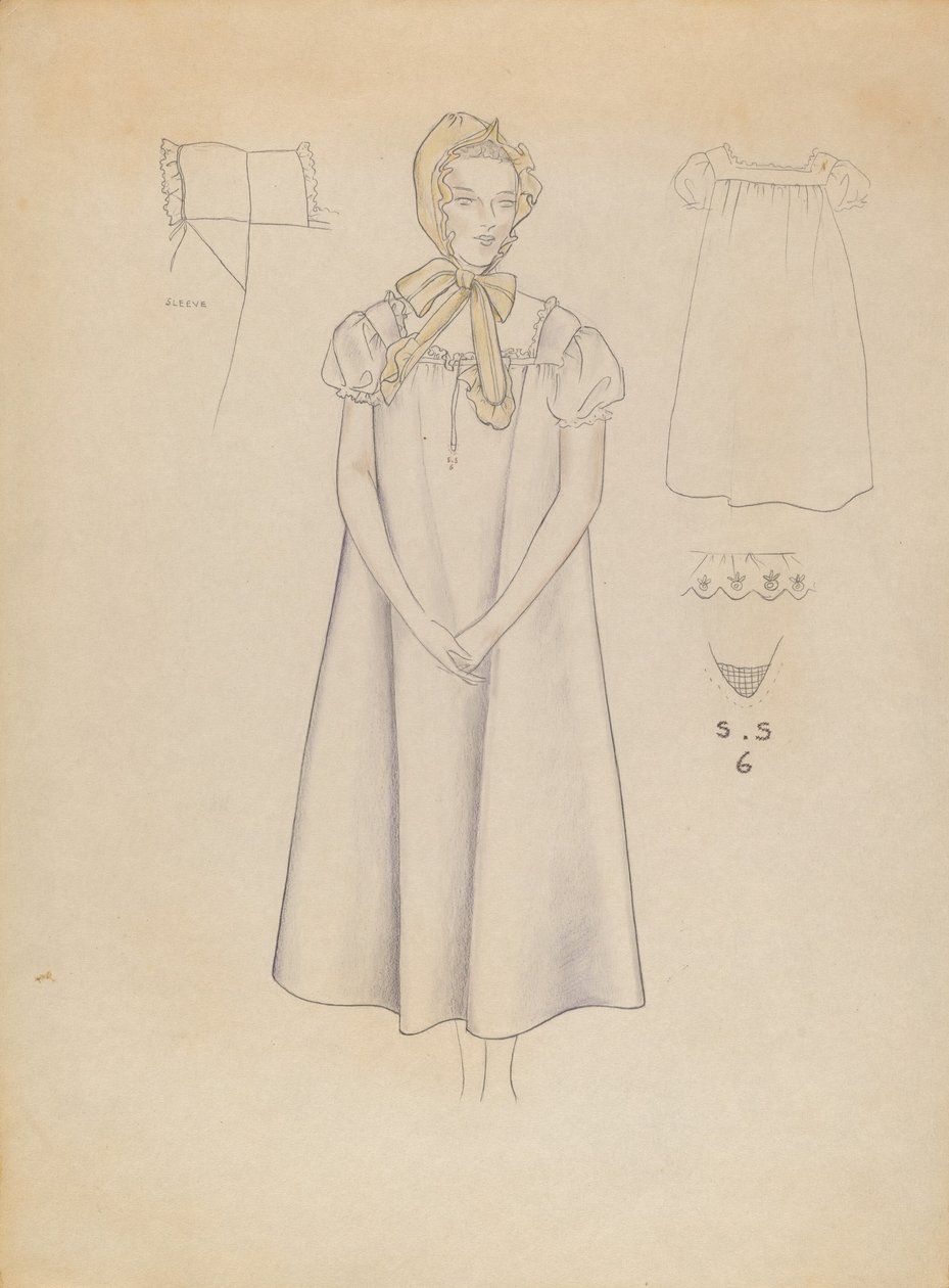 Hálóing és sapka, 19351942. alkotó: Melita Hofmann