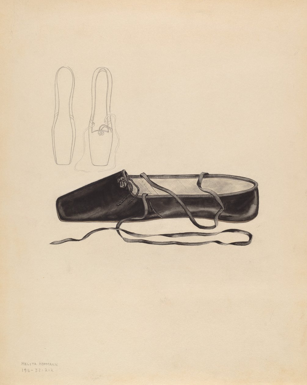 Papucs, c. 1936. alkotó: Melita Hofmann