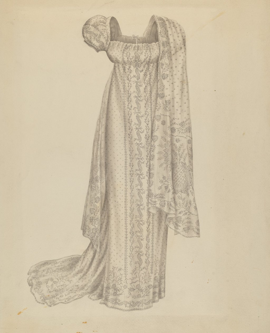Esküvői ruha sállal, c. 1939. alkotó: Melita Hofmann