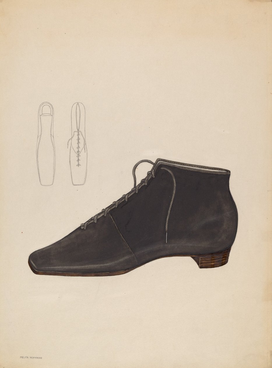Női cipő, c. 1936. alkotó: Melita Hofmann