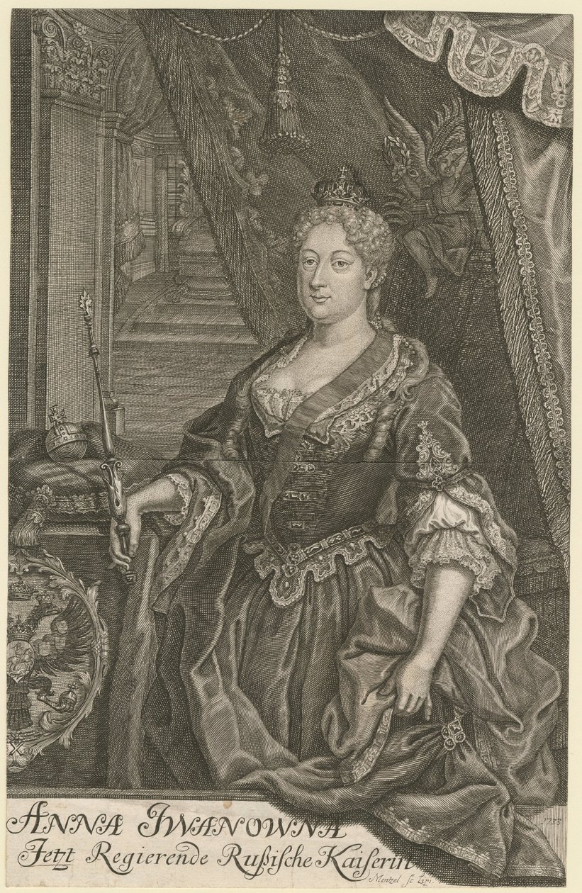 Anna Joannovna császárné portréja 1693-1740, 1733 alkotó: Mentzel