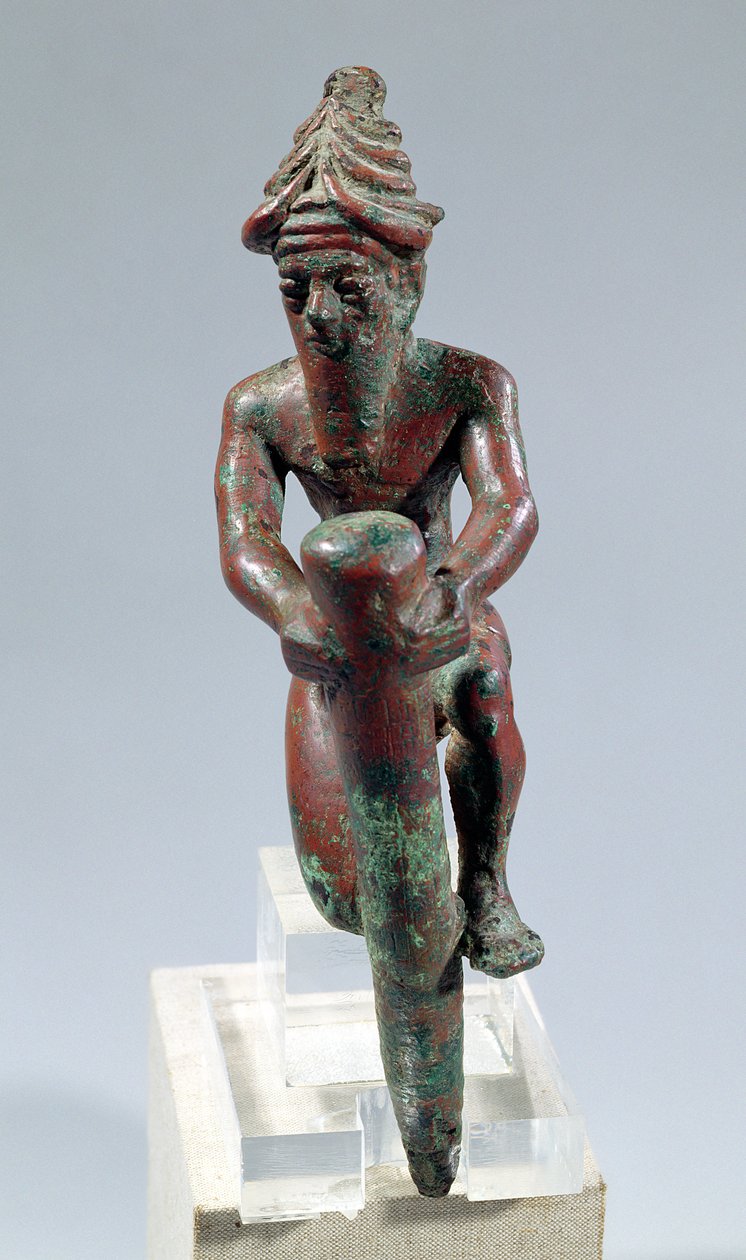 Gudea, Lagash hercegének alapszöge, Telloh (ókori Girsu) neosumer korszakból, ie 2130 körül (réz) alkotó: Mesopotamian