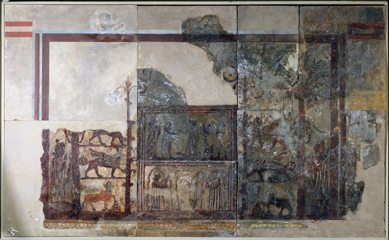 Zimri-Lim, Mari királya, Ishtar istennő előtt, a Zimri-Lim palotából, Mari, Közép-Eufrátesz, i.e. 1778-1758 alkotó: Mesopotamian
