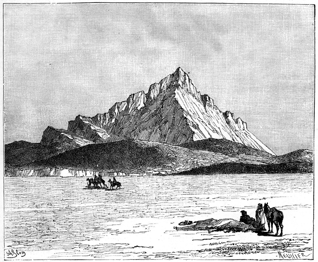 A Jebel Zaghwan, 1890 alkotó: Meunier