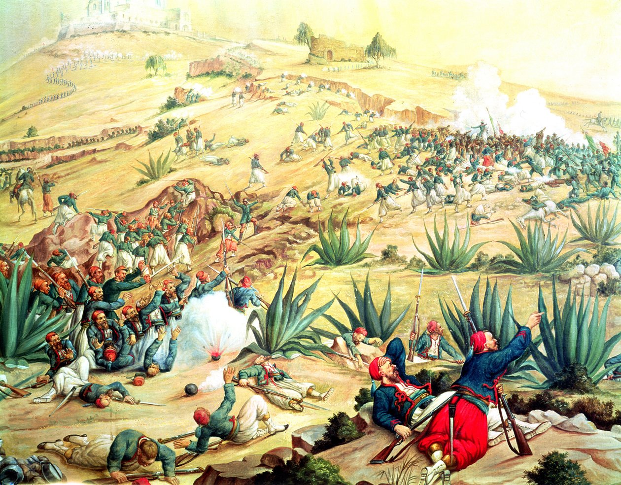 A pueblai csata, 1862. május 5. (olaj) alkotó: Mexican School