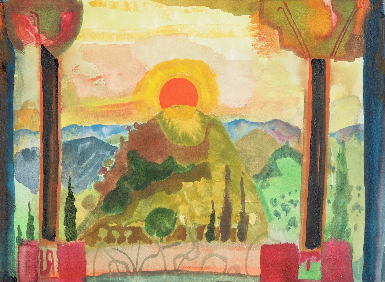 Sundown Over Abruzzi, 1980-89 körül (wc papíron) alkotó: Michael Chase
