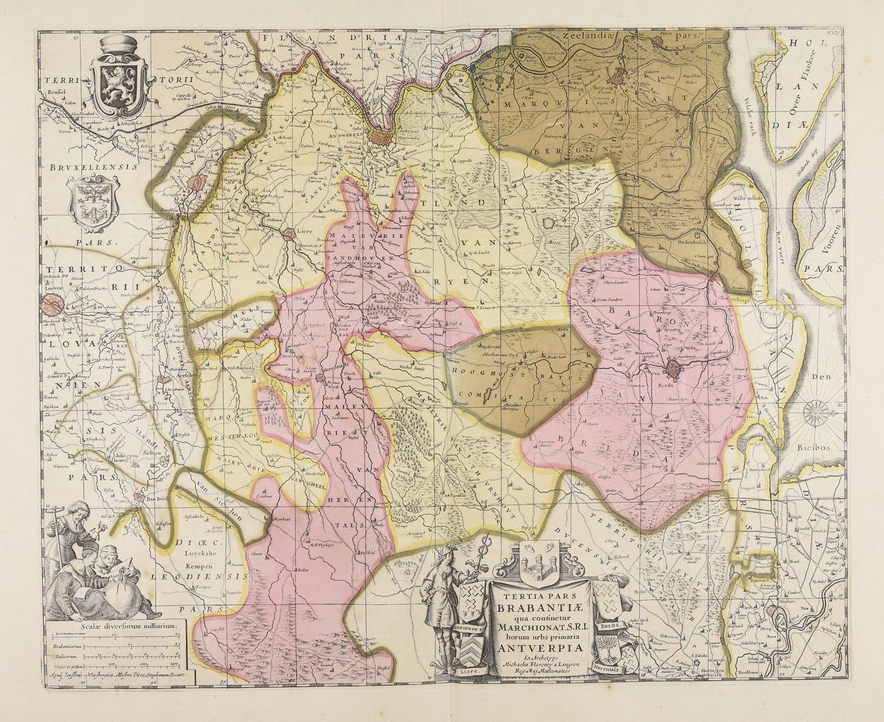 A Brabant harmadik része SRI Antwerpen elsődleges városa / Michael Florenty Langrenből alkotó: Michael Floris van Langren
