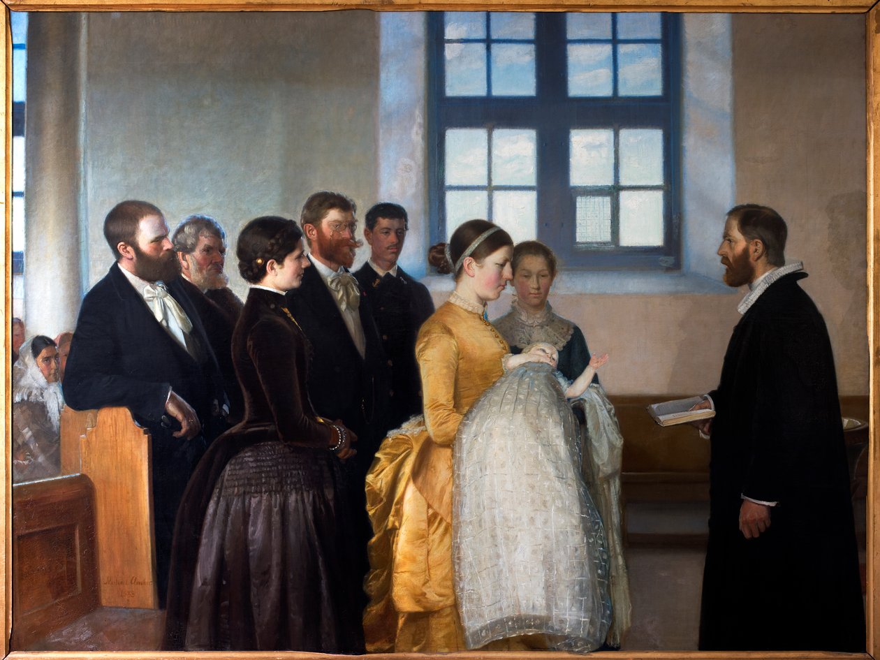 A BarnedabA keresztség alkotó: Michael Peter Ancher