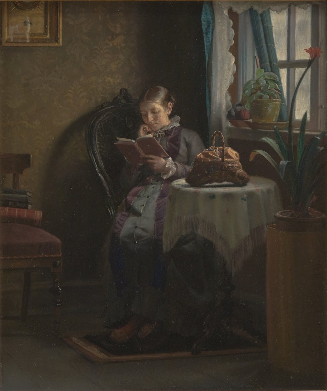 A művész felesége olvas alkotó: Michael Ancher