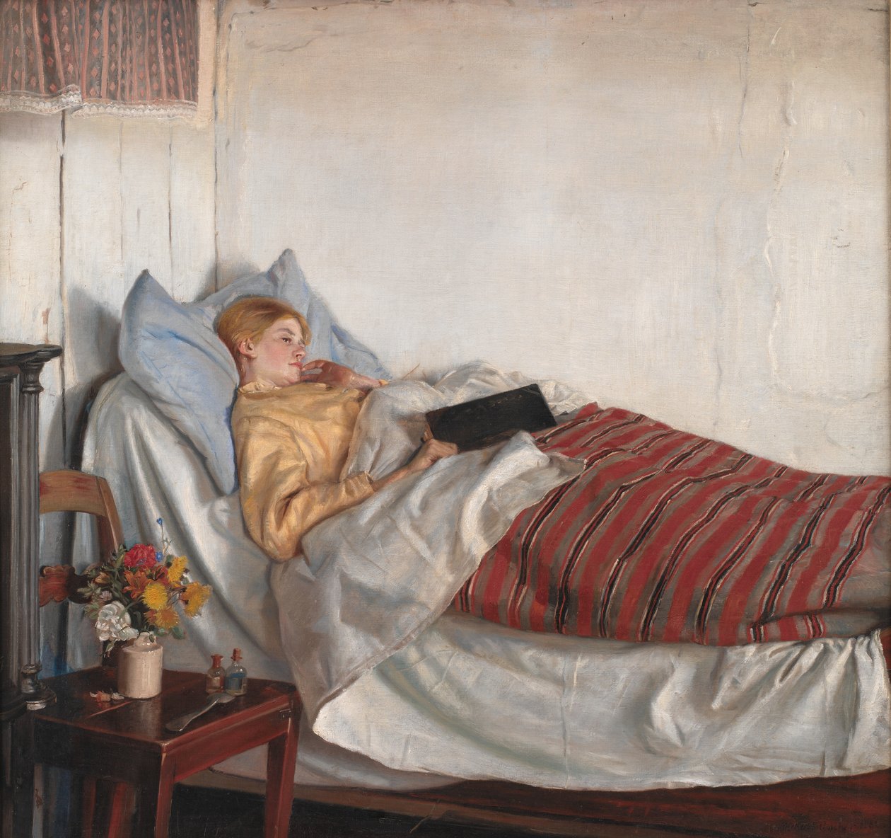 A beteg lány alkotó: Michael Ancher
