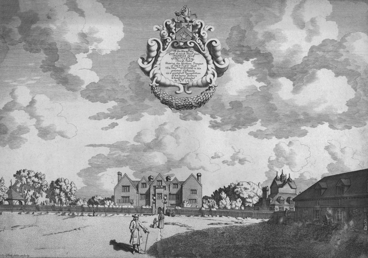 Bentley Hall Southern Prospect, c1686. alkotó: Michael Burghers