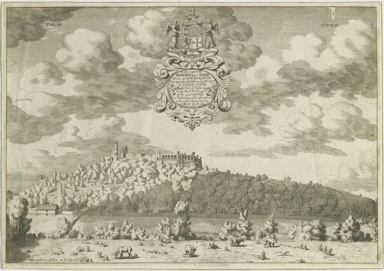 Dudley kastély: rézmetszet, nd [1653-1686] (nyomat) alkotó: Michael Burghers