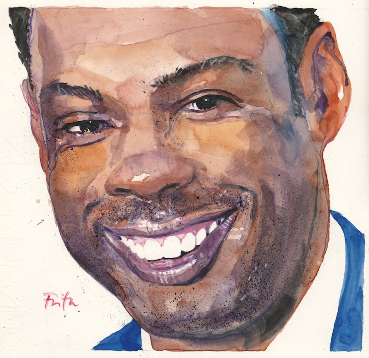 Chris Rock (akvarell) alkotó: Michael Frith