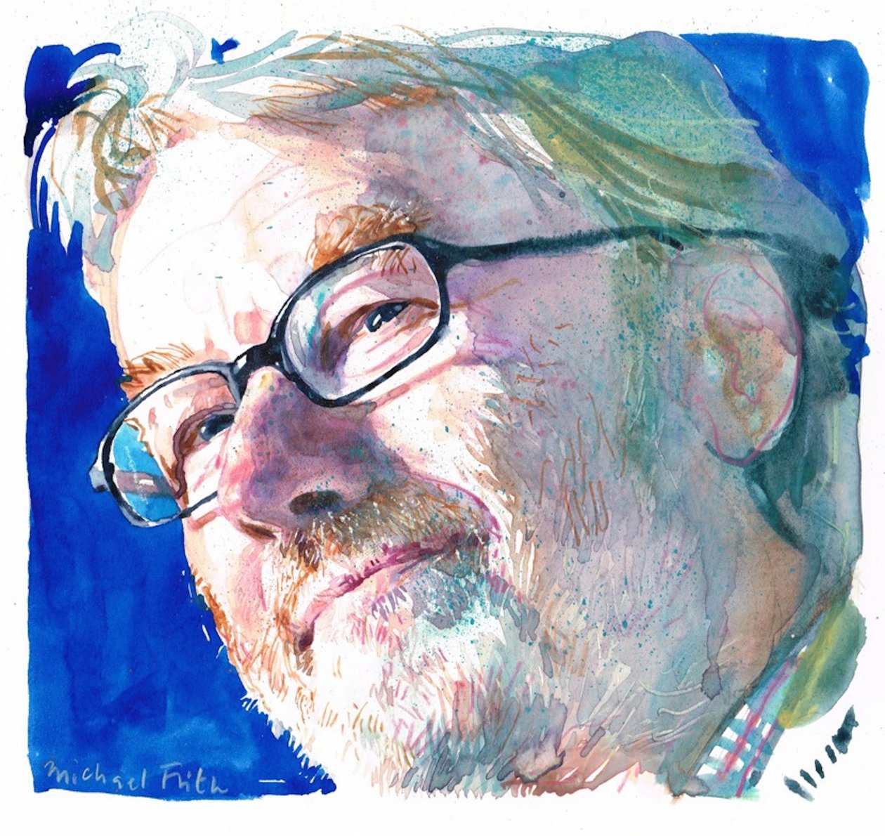 Iain Banks (akvarell) alkotó: Michael Frith