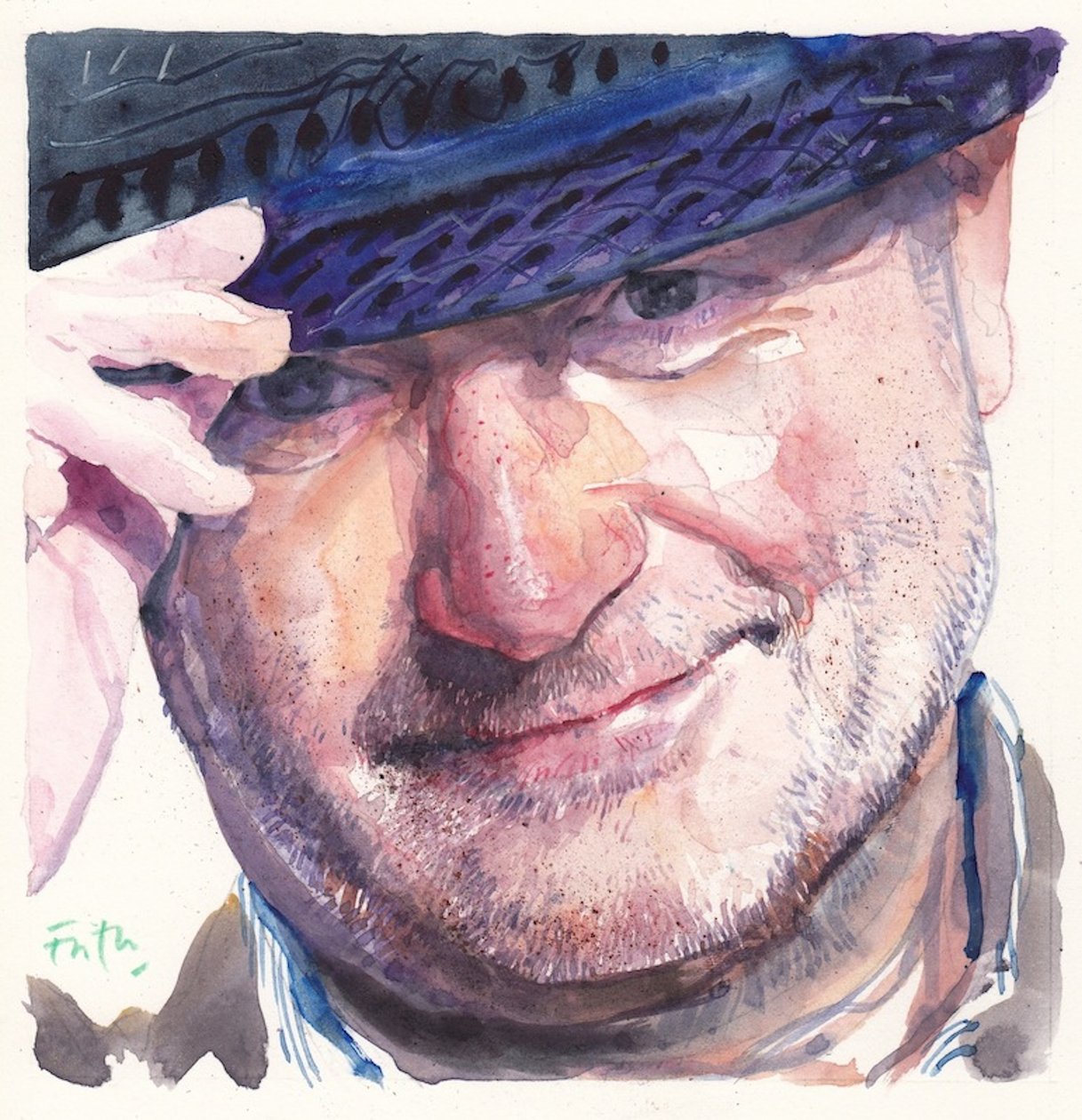 Phil Collins (akvarell) alkotó: Michael Frith