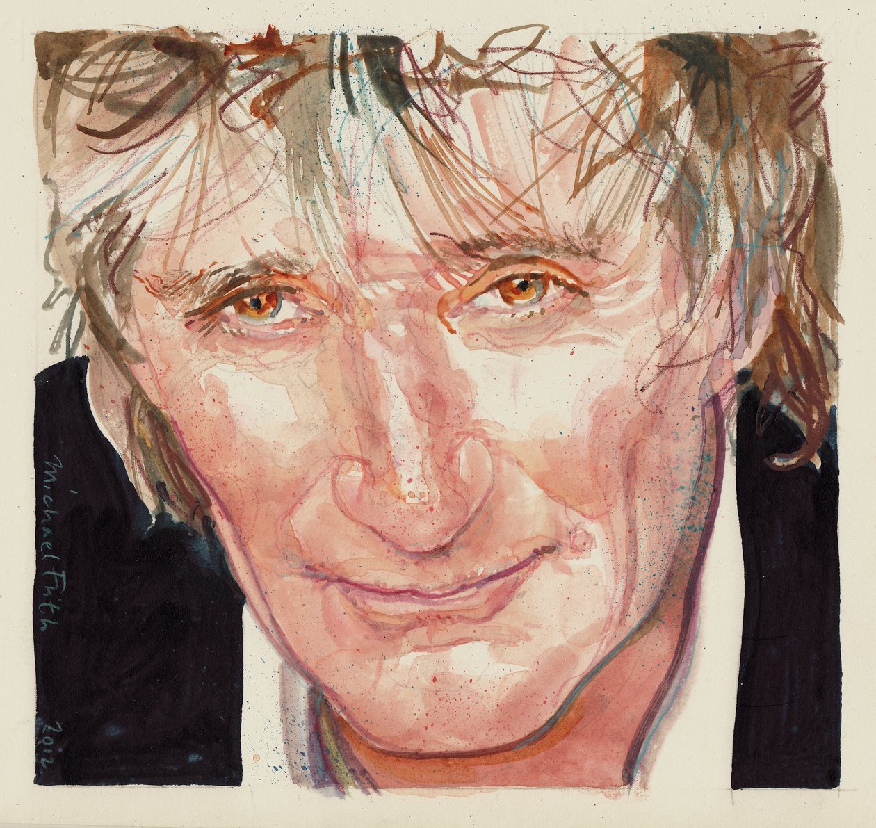Rod Stewart (watercolour) alkotó: Michael Frith