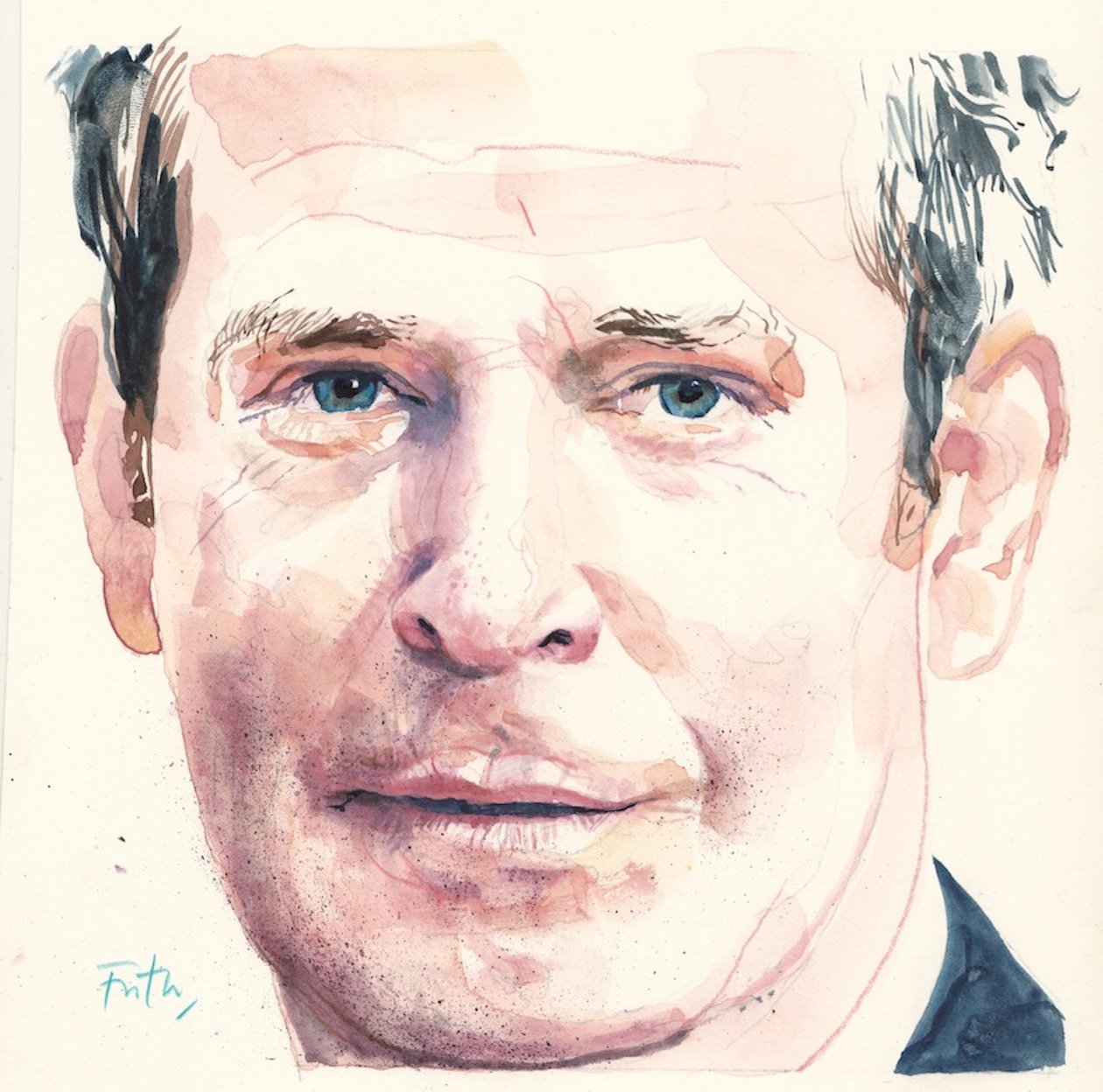 Tom Hollander (akvarell) alkotó: Michael Frith