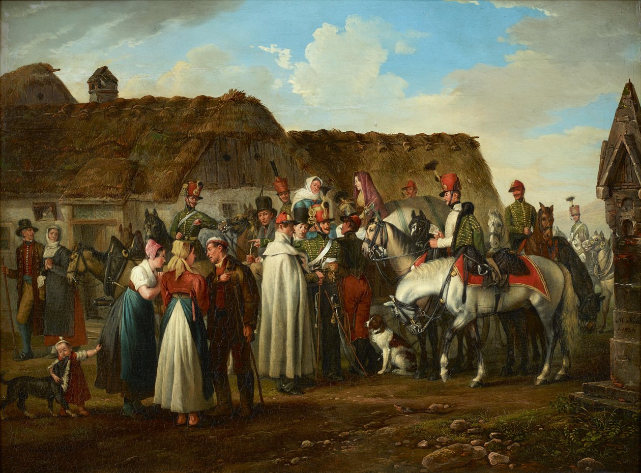 Huszárok felnégyelése alkotó: Michael Neder