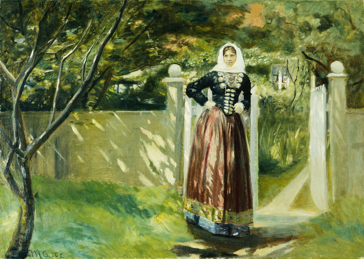 A kertkapunál, 1902 alkotó: Michael Peter Ancher