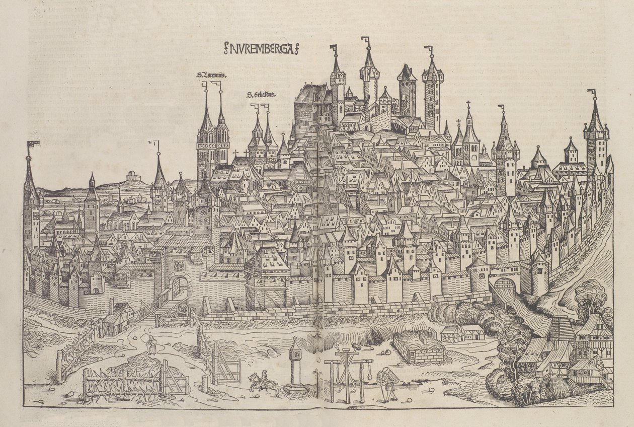 Nürnberg, 1493. alkotó: Michael Wolgemut
