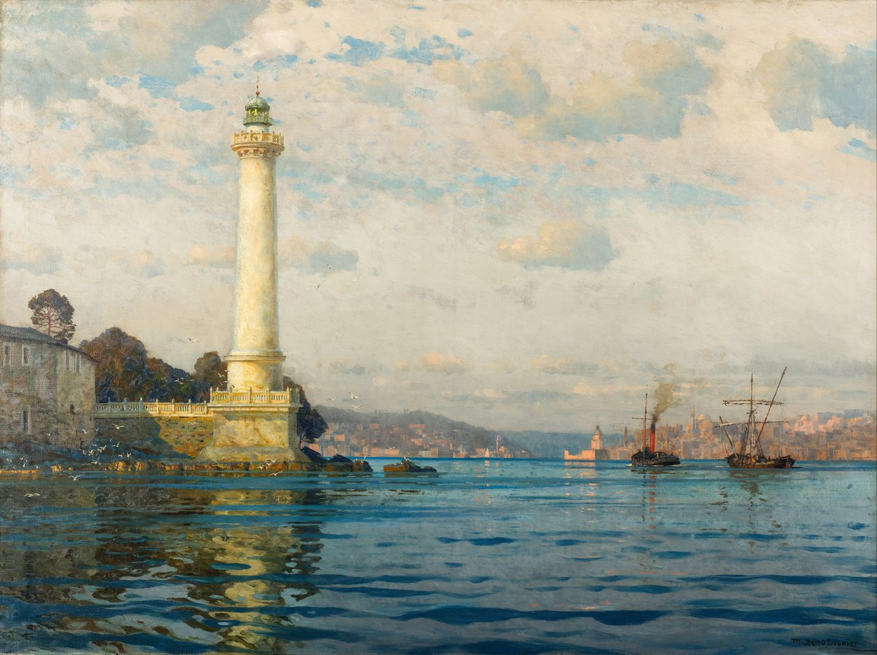 Ahirkapi Feneri világítótorony, XX. század eleje. alkotó: Michael Zeno Diemer