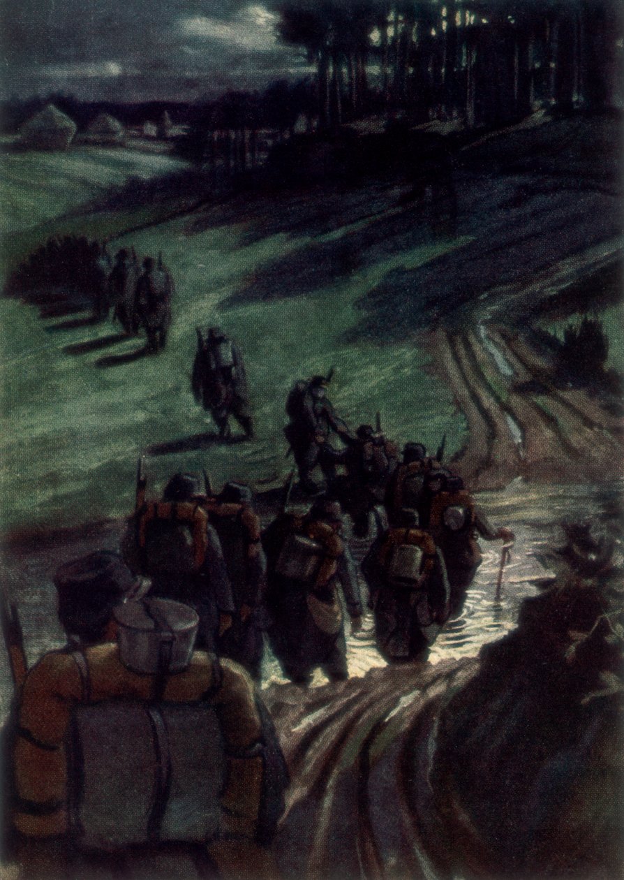 „Off to the Treches”, 1915, 1926. alkotó: Michel