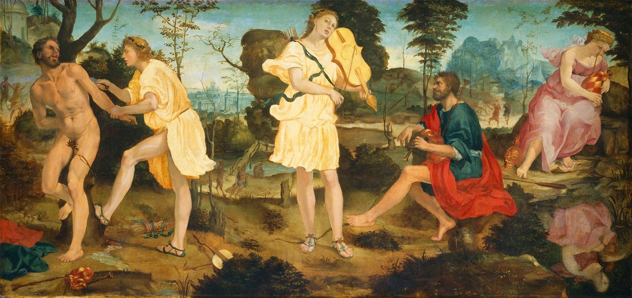 Apollo és Marsyas, 1540 körül alkotó: Michelangelo Anselmi
