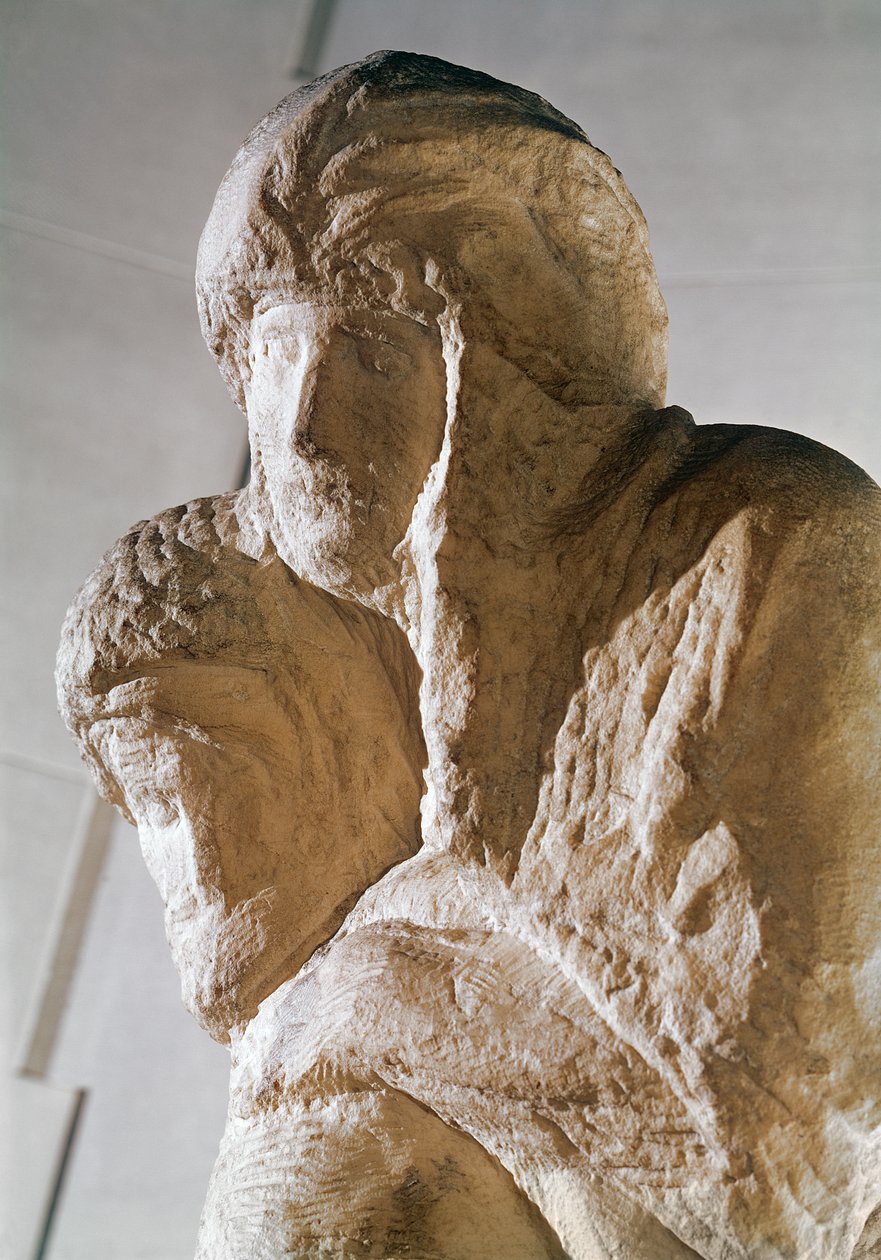 Rondanini Pieta, Krisztus és Mária fejének részlete márvány alkotó: Michelangelo Buonarroti