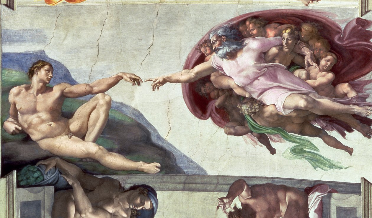 Sixtus-kápolna mennyezete (1508-12): Ádám teremtése alkotó: Michelangelo Buonarroti