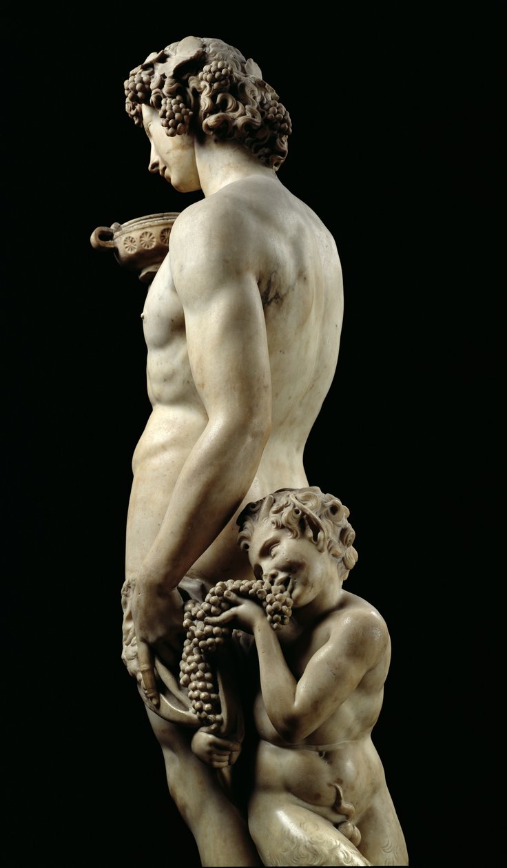Bacchus részegsége, 1496-97 márványrészlet az 52672-ből alkotó: Michelangelo Buonarroti