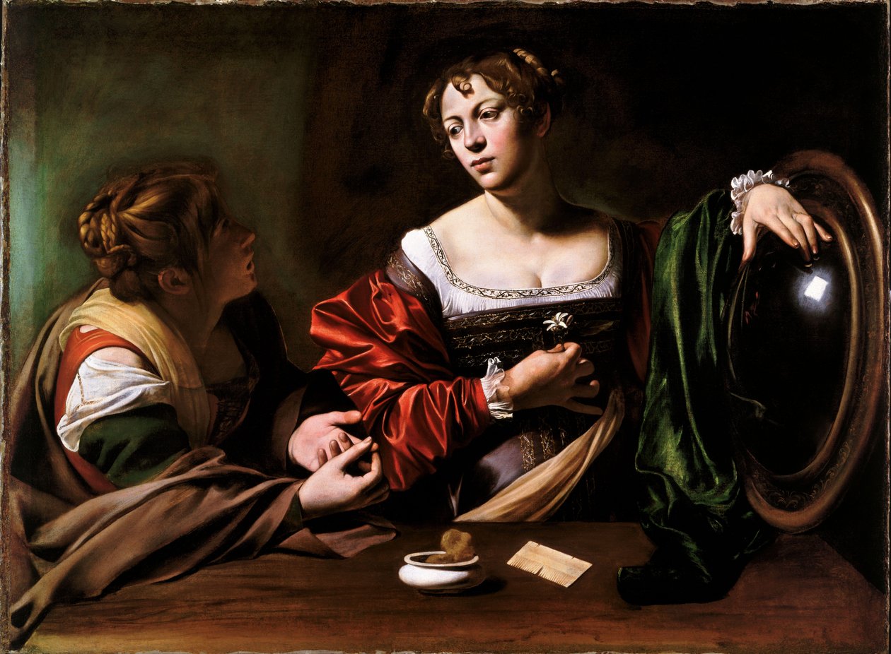 Márta és Mária Magdolna alkotó: Michelangelo Merisi Caravaggio