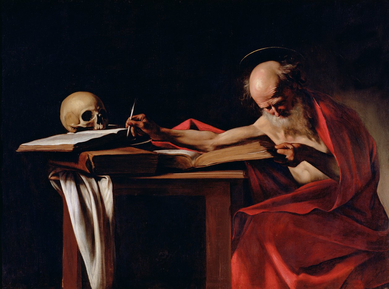Szent Jeromos írás, 1604 körül (a részletekért lásd: 64912) alkotó: Michelangelo Merisi Caravaggio