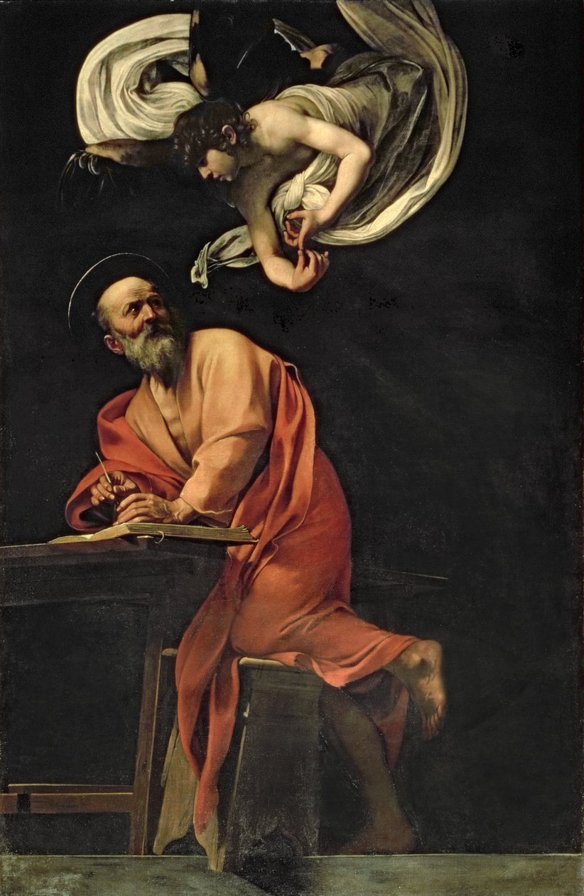 Szent Máté és az angyal, 1602 (panel) alkotó: Michelangelo Merisi Caravaggio