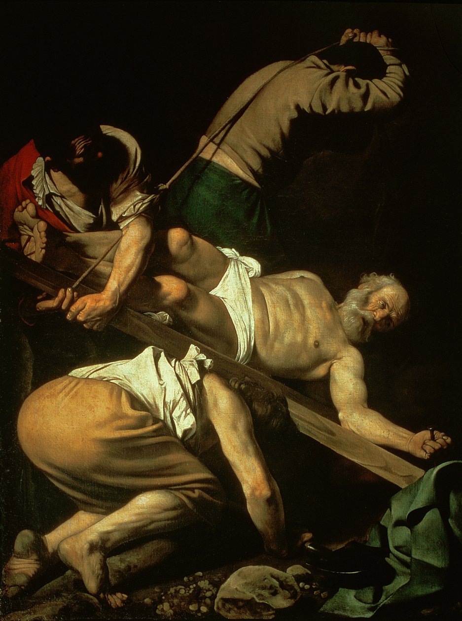 Szent Péter keresztre feszítése, 1600-01 alkotó: Michelangelo Merisi Caravaggio