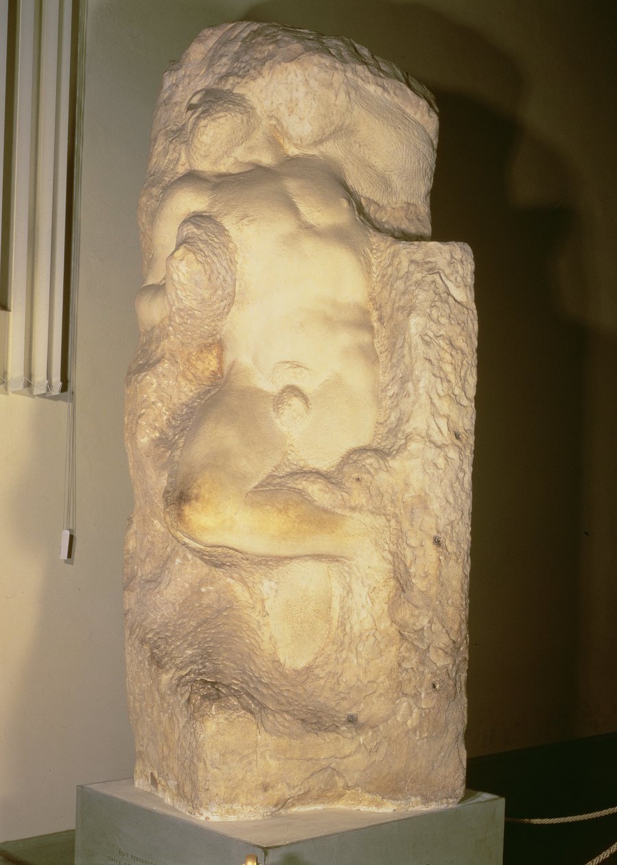 Ébredő rabszolga, 1520-23 körül (márvány) alkotó: Michelangelo Buonarroti