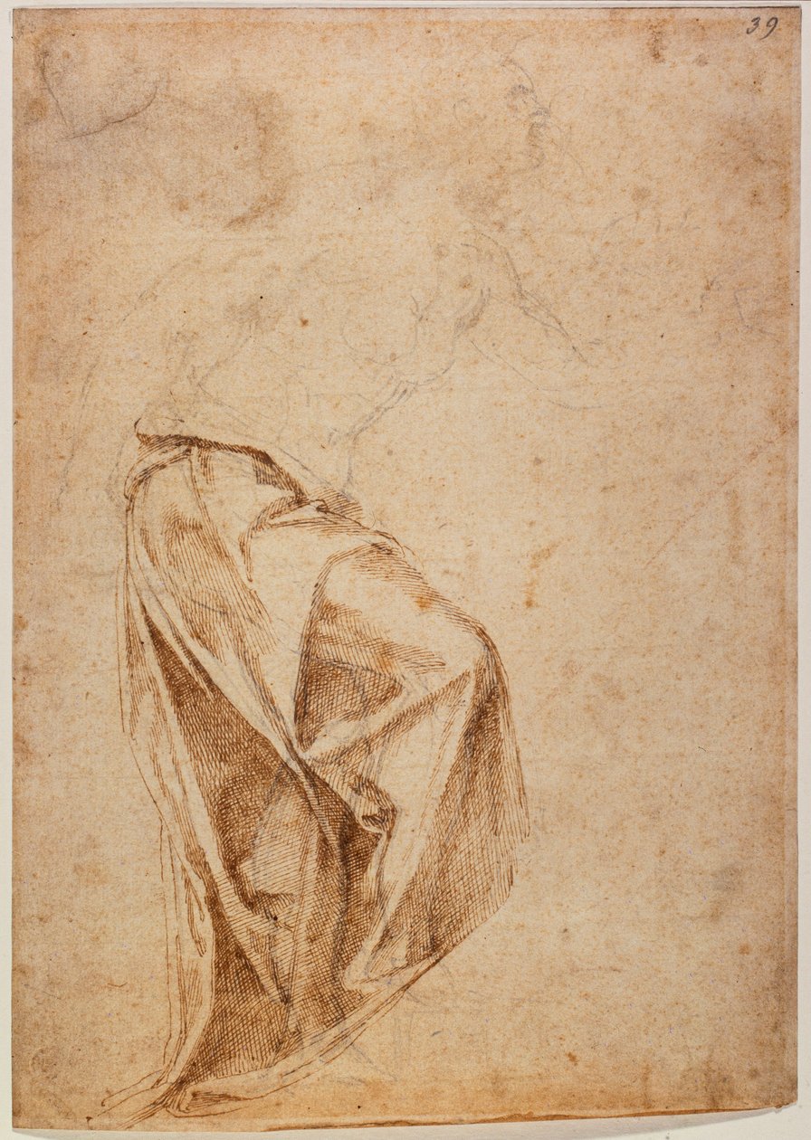 Drapált alak alkotó: Michelangelo Buonarroti