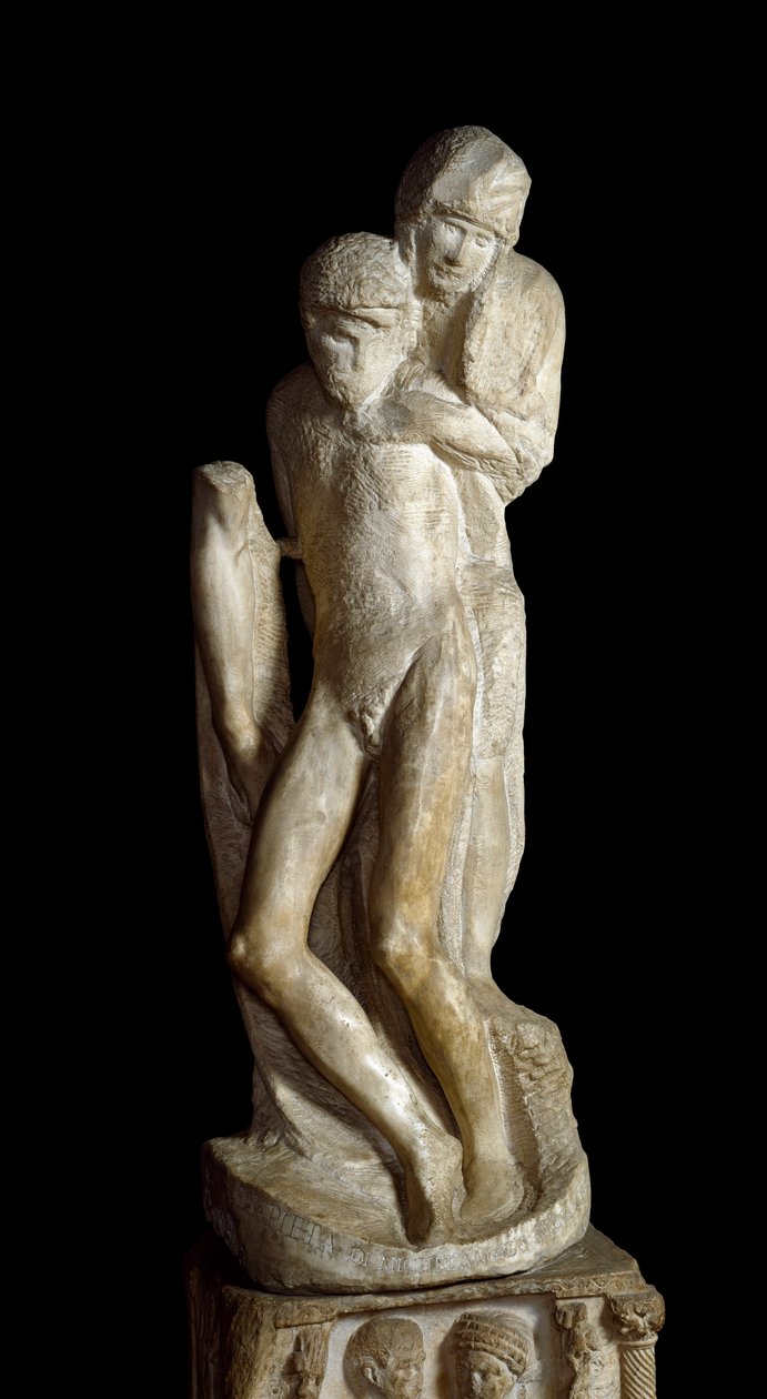 A Pieta Rondanini. Szobor alkotó: Michelangelo Buonarroti