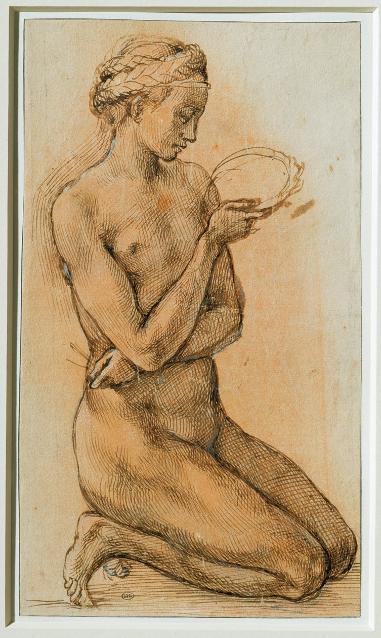 Mária Magdolna a töviskoronáról elmélkedik ... alkotó: Michelangelo Buonarroti