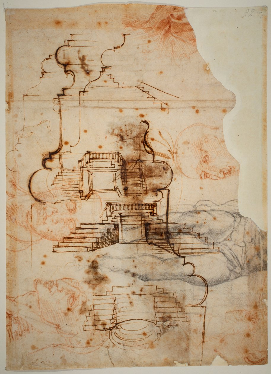 Tervek a lépcsőkhöz alkotó: Michelangelo Buonarroti