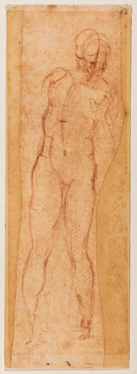Tanulmány egy férfias alakhoz alkotó: Michelangelo Buonarroti