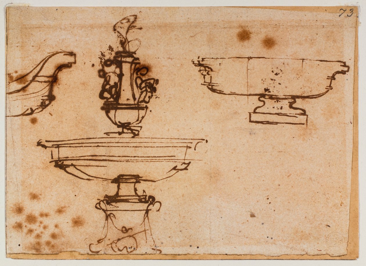 Három szökőkút dizájn alkotó: Michelangelo Buonarroti