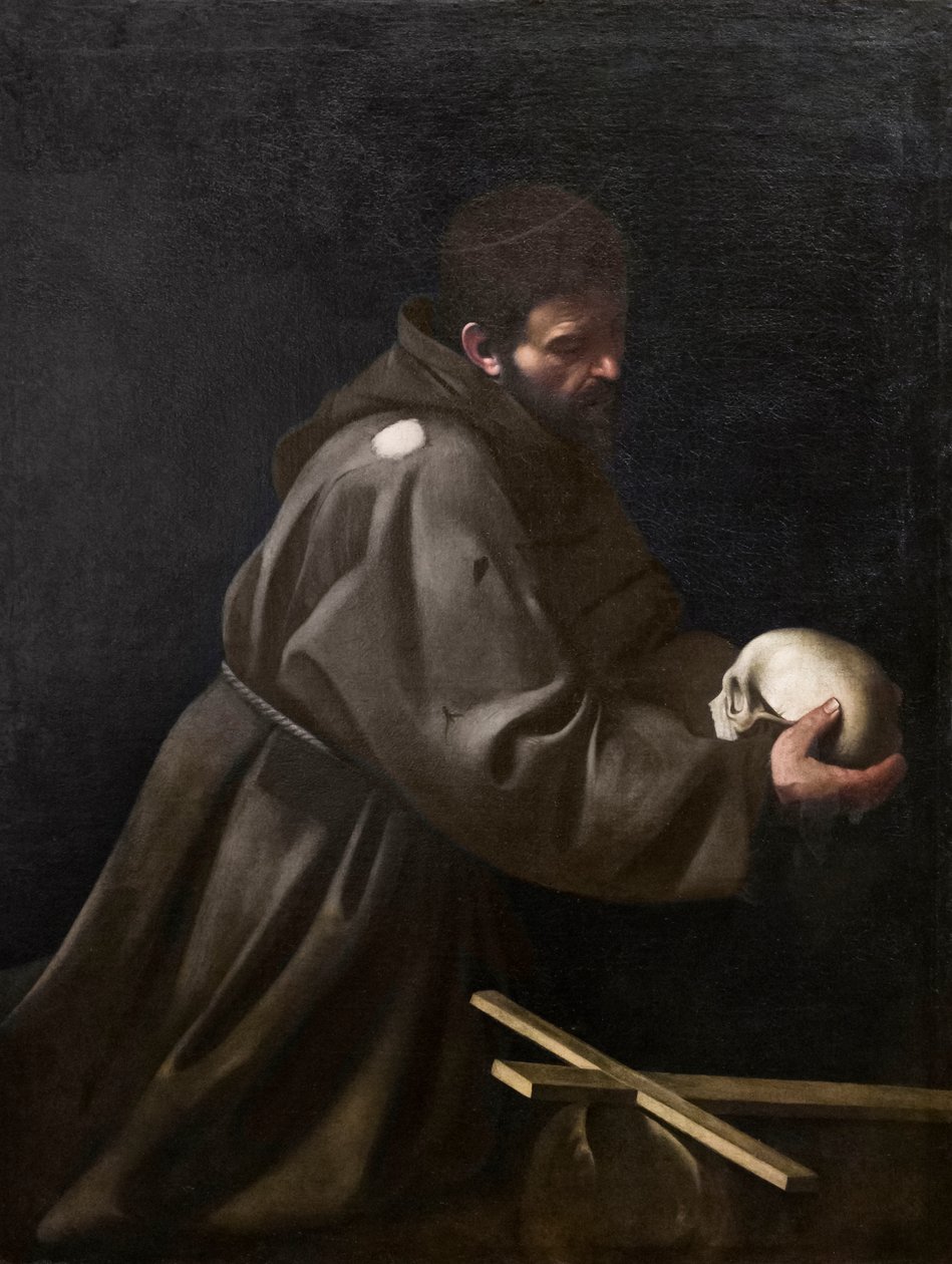 Szent Ferenc meditációban alkotó: Michelangelo Merisi da Caravaggio