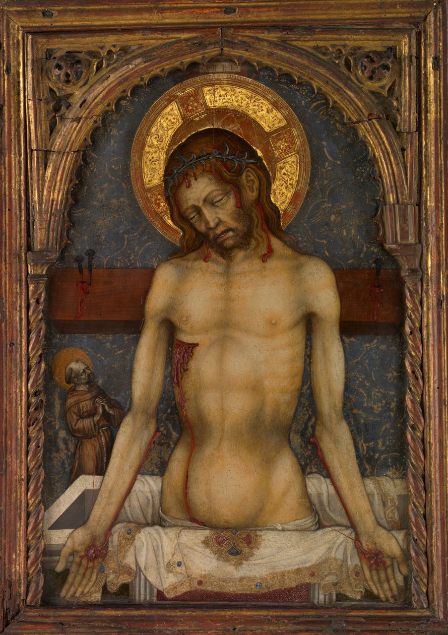 A fájdalmak embere, kb. 1430. alkotó: Michele Giambono