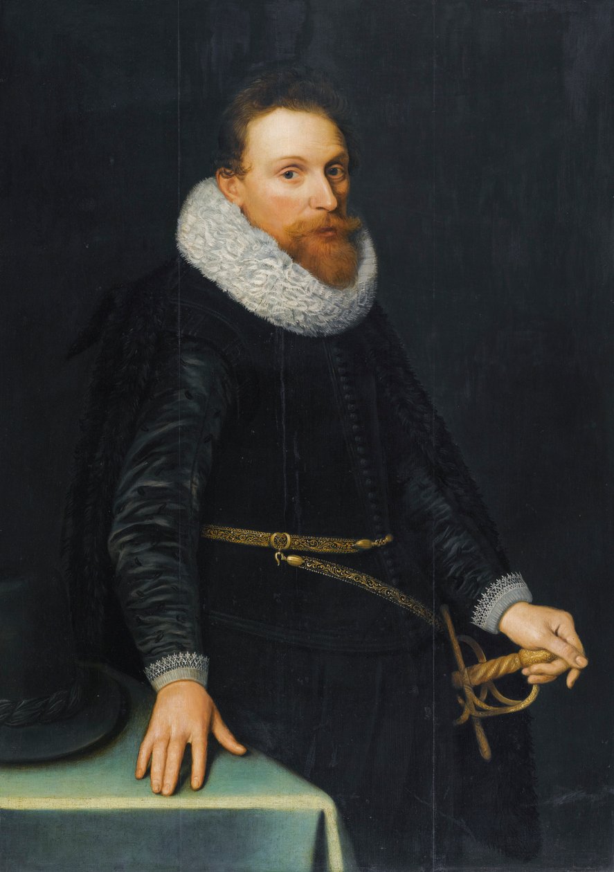 Egy úriember portréja, háromnegyed hosszú, álló alkotó: Michiel Jansz van Mierevelt
