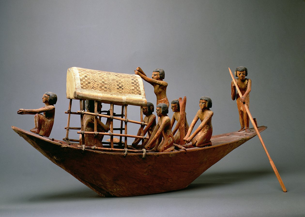 Hajó sírmodellje, ie 2000 körül (fa) alkotó: Middle Kingdom Egyptian