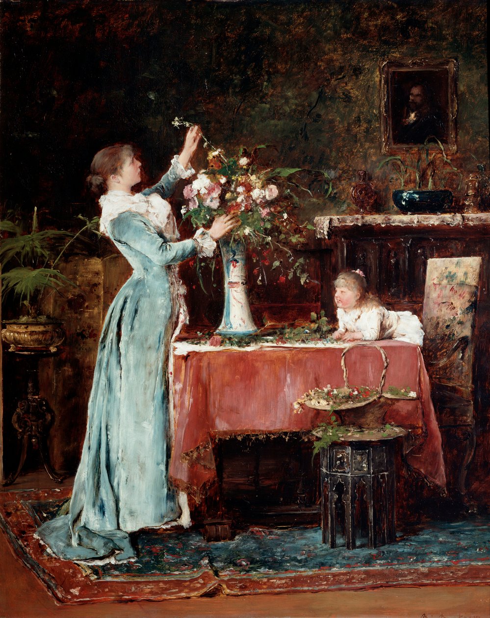 Csokor komponálása, 1880-as évek. alkotó: Mihály Munkácsy
