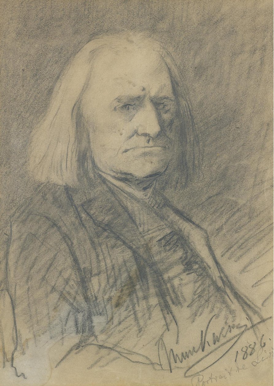 Portrait of Franz Liszt 1811-1886, 1886 alkotó: Mihály Munkácsy