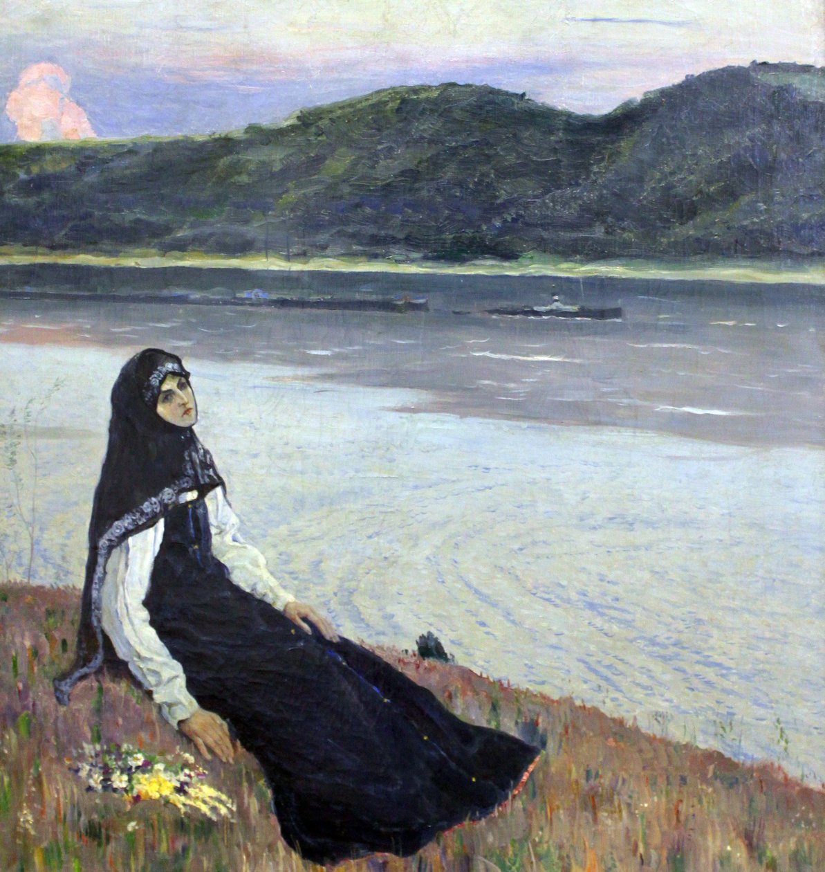 A Volga folyón alkotó: Mikhail Vasilievich Nesterov